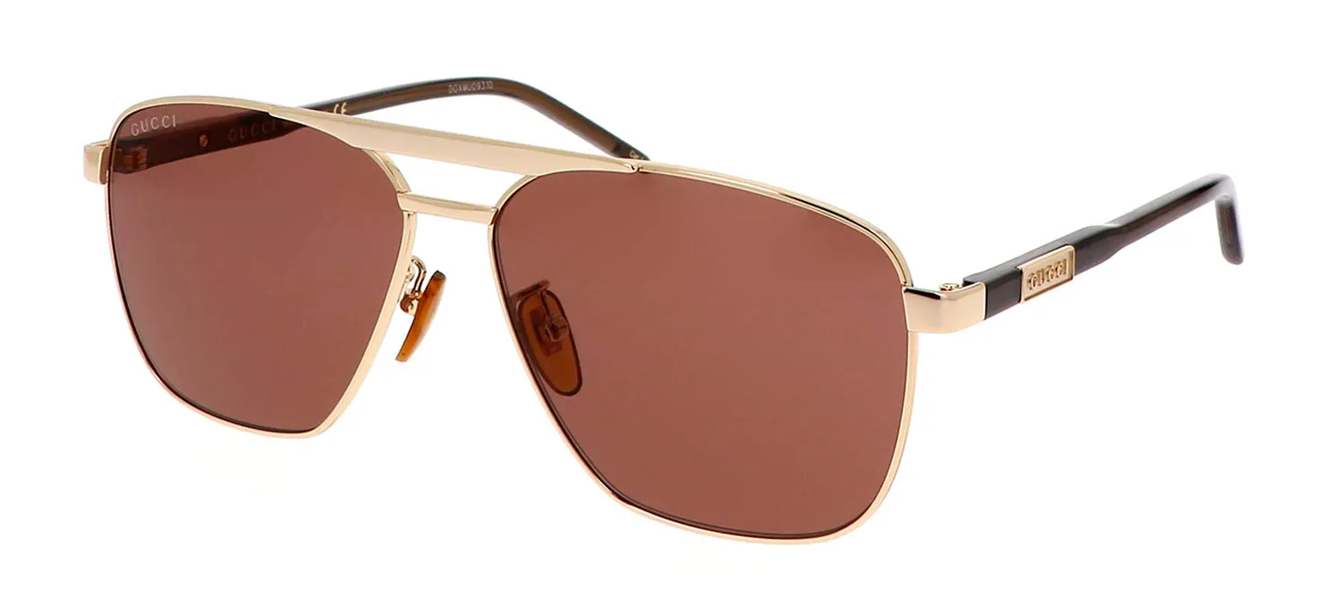 Gucci GG 1164S 002 Square Metal Gold Sunglasses with Brown Lens sold by Gaffos product image thumbnail 2