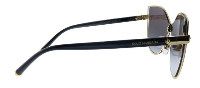 Dolce & Gabbana DG 2236 02/8G Butterfly Metal Gold Sunglasses with Grey Gradient Lens sold by Gaffos