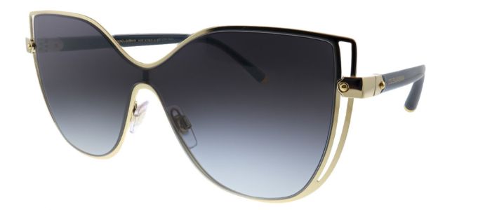 Dolce & Gabbana DG 2236 02/8G Butterfly Metal Gold Sunglasses with Grey Gradient Lens sold by Gaffos