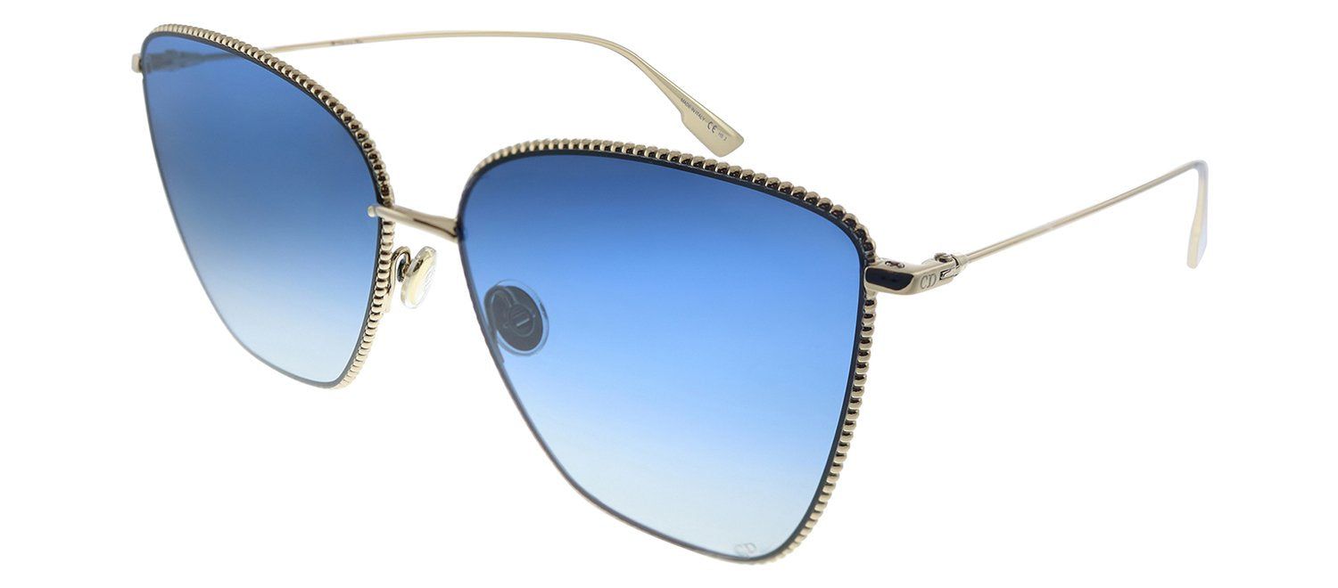 Dior CD DIORSOCIETY1 J5G Butterfly Metal Gold Sunglasses with Blue Gradient Lens sold by Gaffos product image thumbnail 2