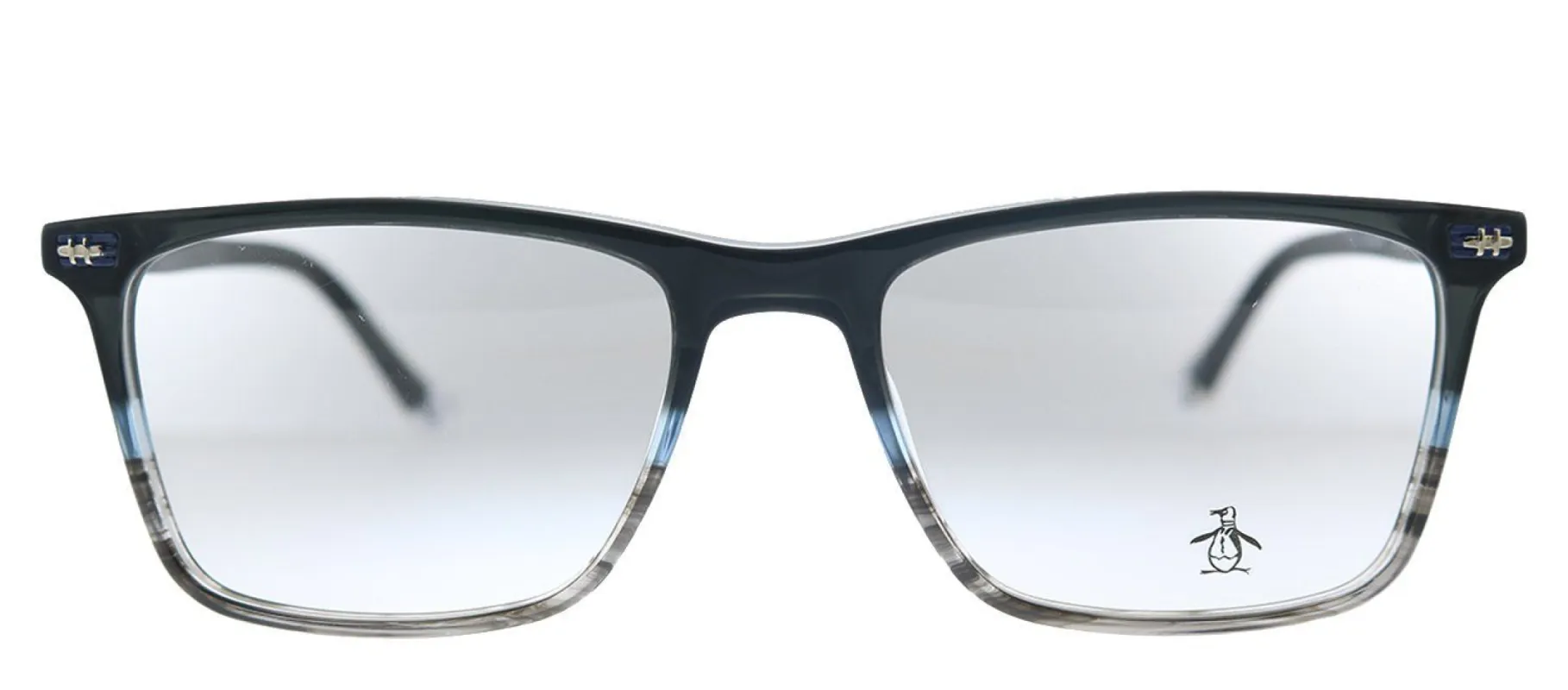 Original Penguin PE Drexler DS Rectangle Plastic Dark Saphire Eyeglasses with Demo Lens made by Gaffos