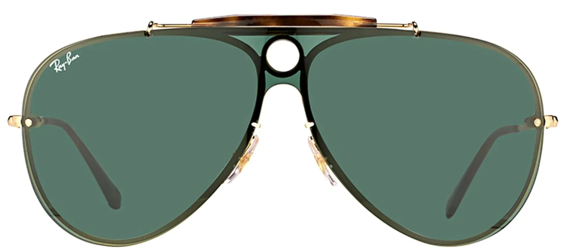 Ray-Ban RB 3581N 001/71 Aviator Metal Gold Sunglasses with Green Lens sold by Gaffos