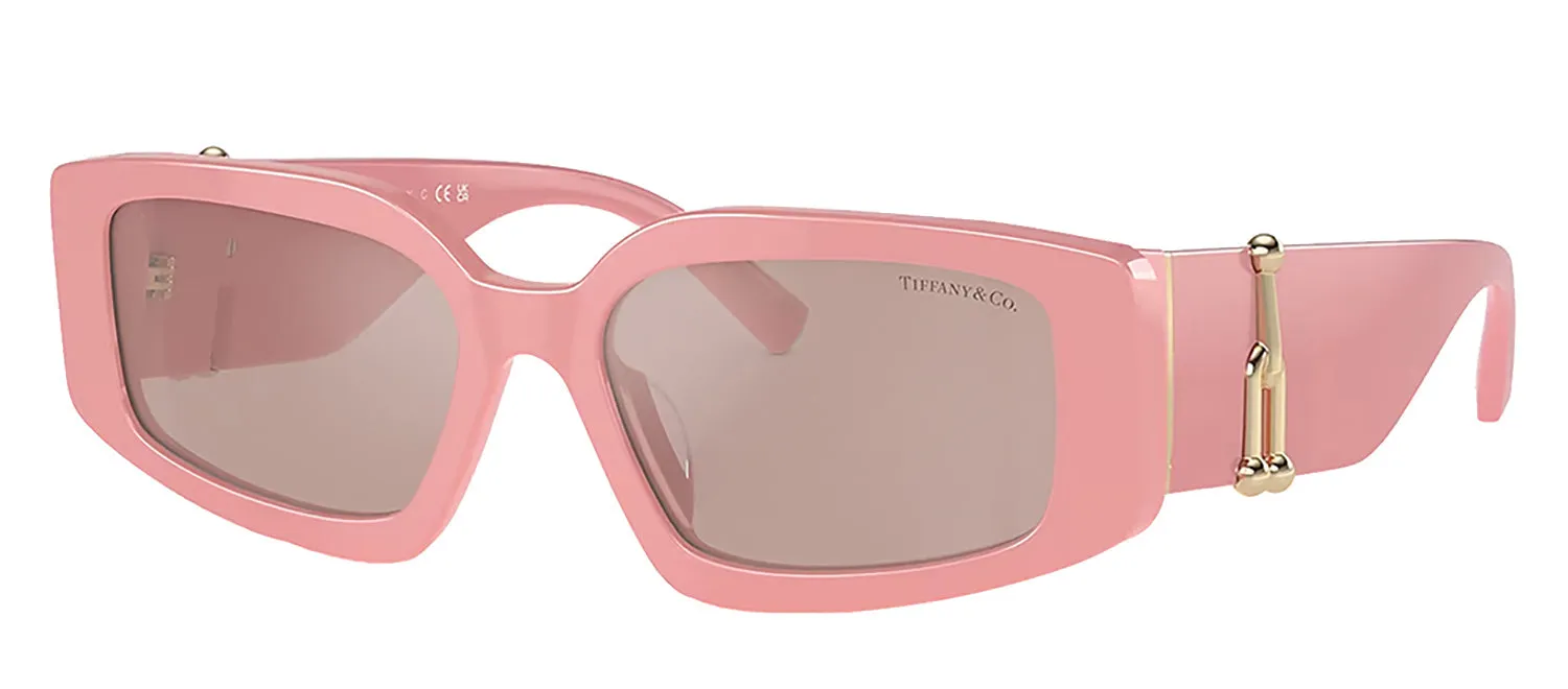 Tiffany & Co. TF 4208U 8383/5 Rectangle Plastic Pink Sunglasses with Pink Mirror Lens sold by Gaffos product image thumbnail 2
