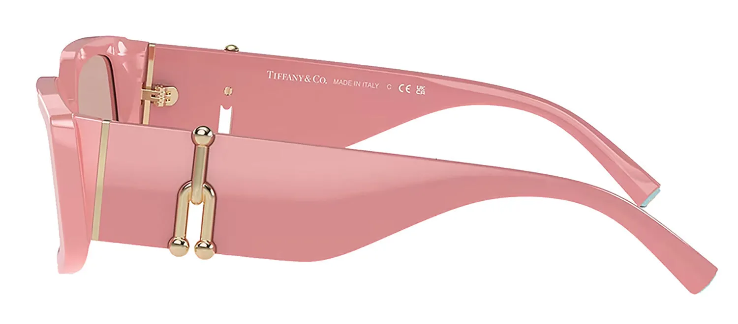 Tiffany & Co. TF 4208U 8383/5 Rectangle Plastic Pink Sunglasses with Pink Mirror Lens sold by Gaffos product image thumbnail 3