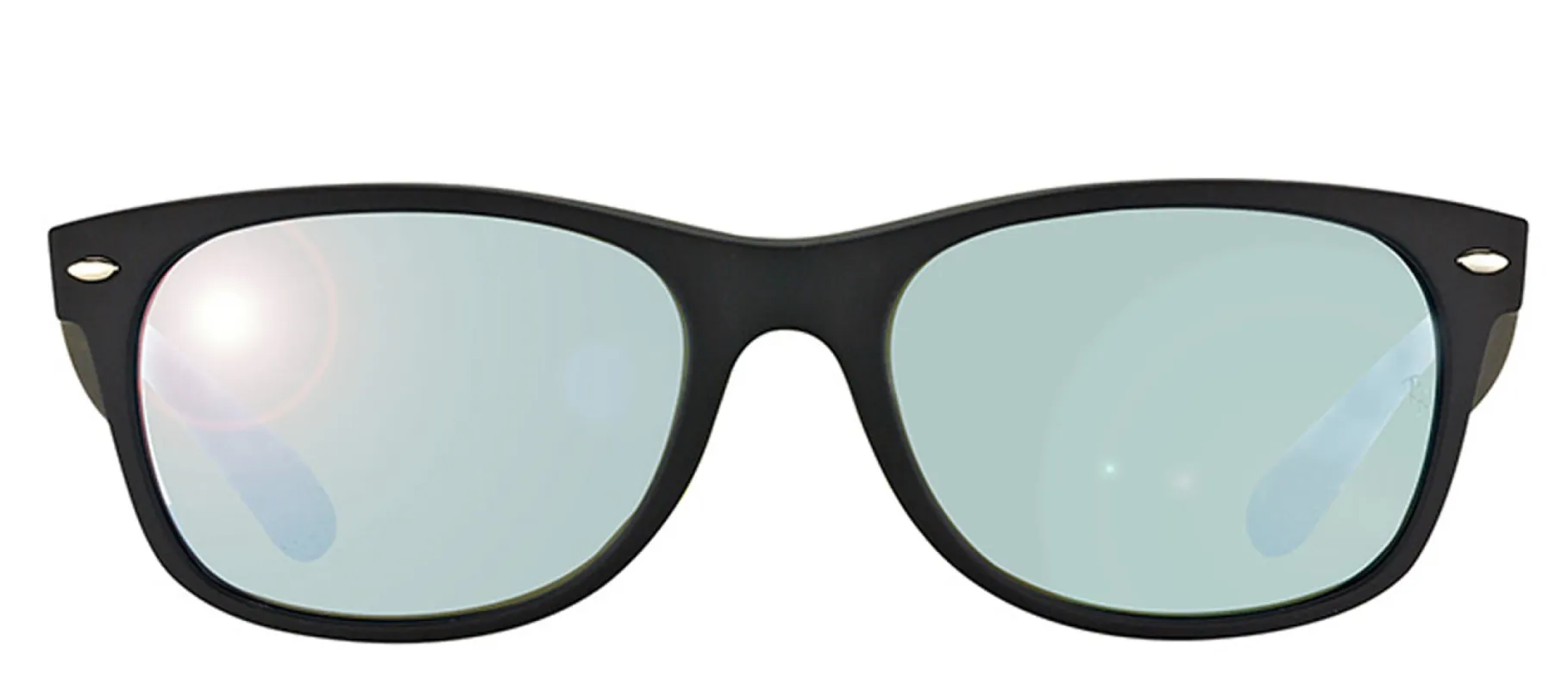 Ray-Ban RB 2132 622/30 Wayfarer Plastic Black Sunglasses with Silver Mirror Lens sold by Gaffos