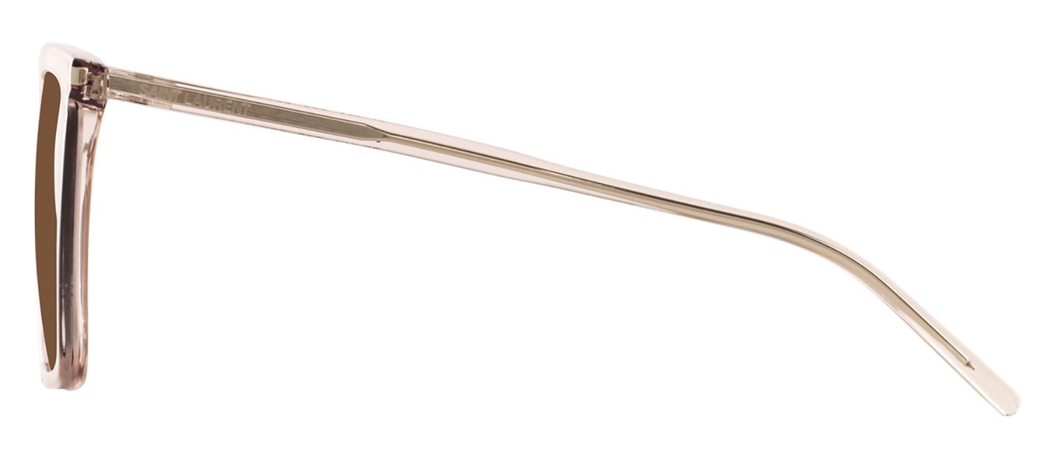 Saint Laurent SL 474S 3 Square Plastic Clear Sunglasses with Brown Lens sold by Gaffos product image thumbnail 3