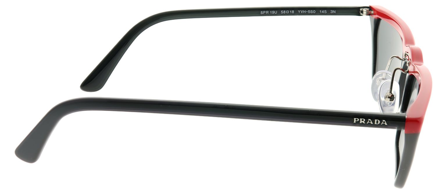 Prada PR 19US YVH5S0 Cat-Eye Plastic Black Sunglasses with Grey Lens sold by Gaffos product image thumbnail 3