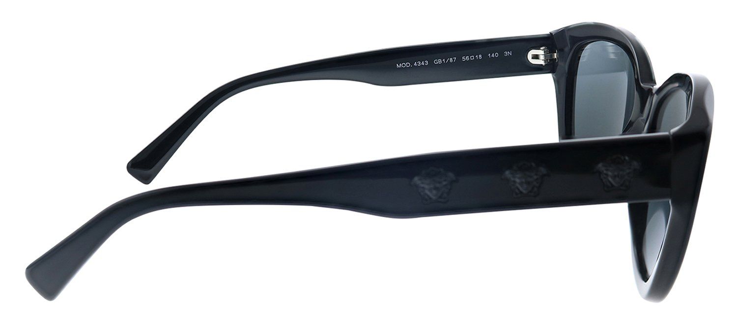 Versace VE 4343 GB1/87 Oval Plastic Black Sunglasses with Grey Lens sold by Gaffos product image thumbnail 3
