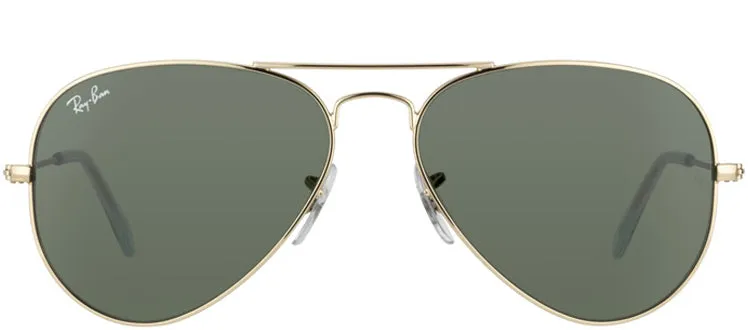 Ray-Ban RB 3044 L0207 Aviator Metal Gold Sunglasses with Green Lens sold by Gaffos