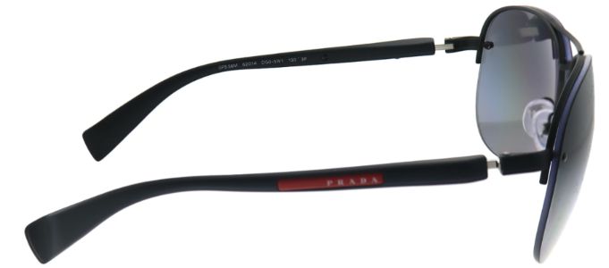 Prada Linea Rossa PS 56MS DG05W1 Aviator Metal Black Sunglasses with Grey Gradient Polarized Lens sold by Gaffos