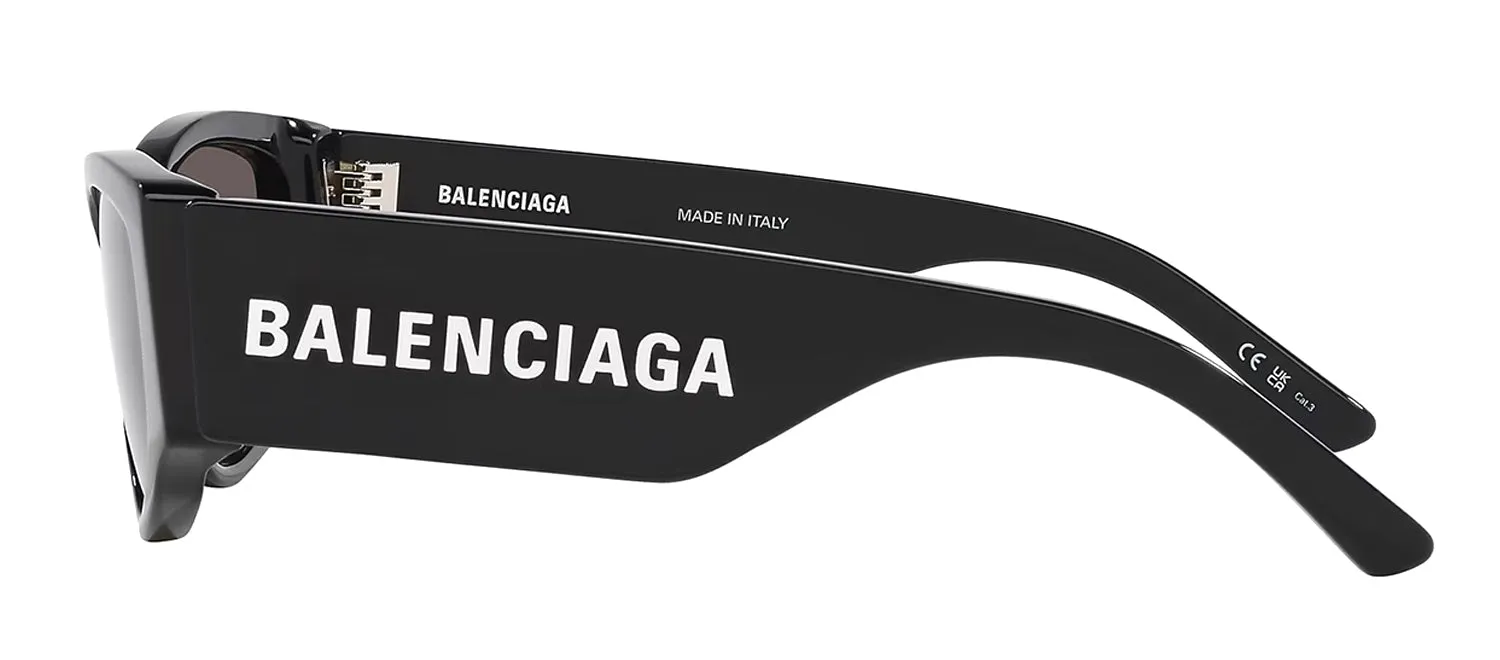 Balenciaga EVERYDAY BB 0258S 001 Oval Plastic Black Sunglasses with Grey Lens sold by Gaffos product image thumbnail 3