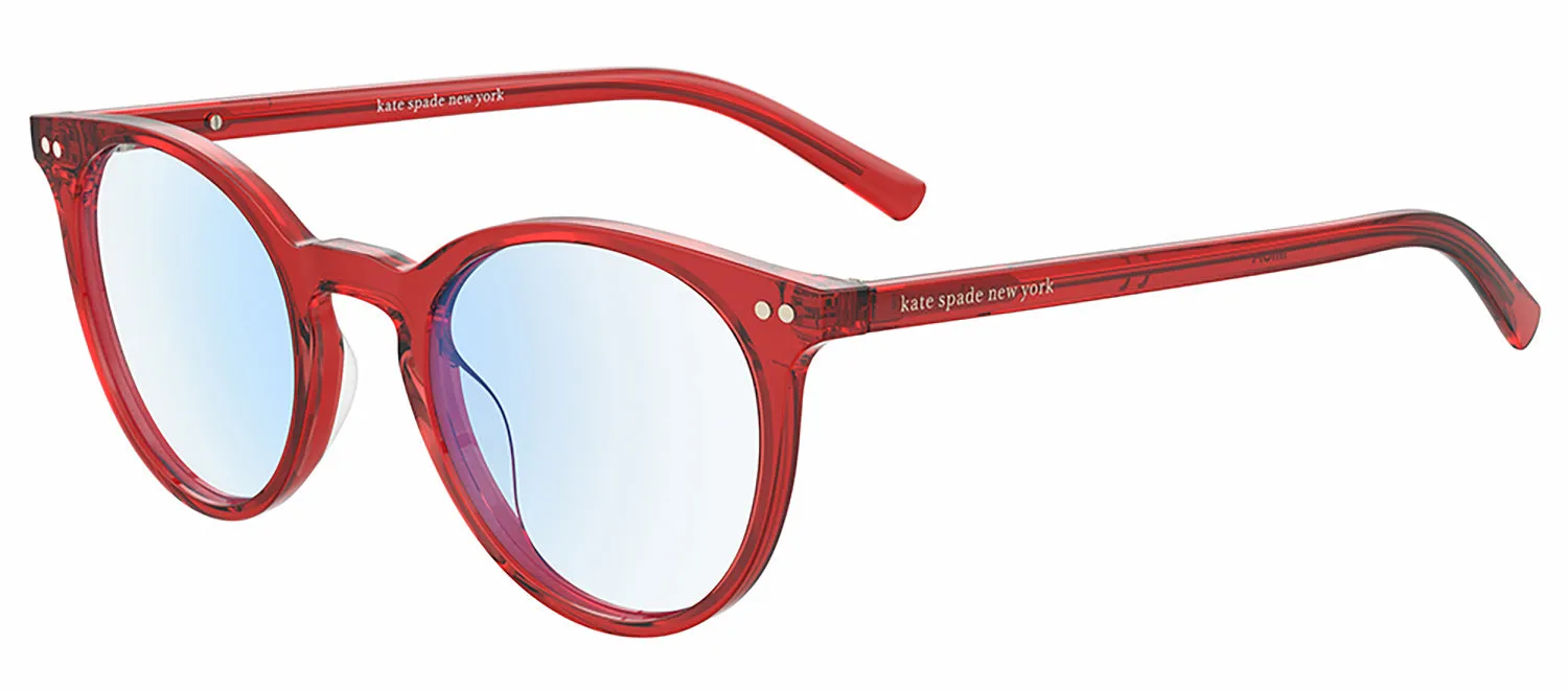 Kate Spade KS Misa C9A Round Plastic Red Reading Glasses with Clear Blue Block Lens sold by Gaffos product image thumbnail 2