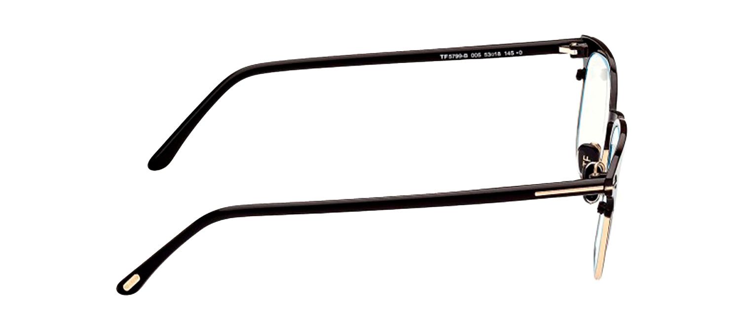 Tom Ford FT 5799-B 005 Square Metal Black Eyeglasses with Clear Lens sold by Gaffos product image thumbnail 2