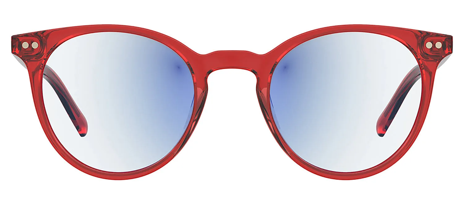 Kate Spade KS Misa C9A Round Plastic Red Reading Glasses with Clear Blue Block Lens sold by Gaffos