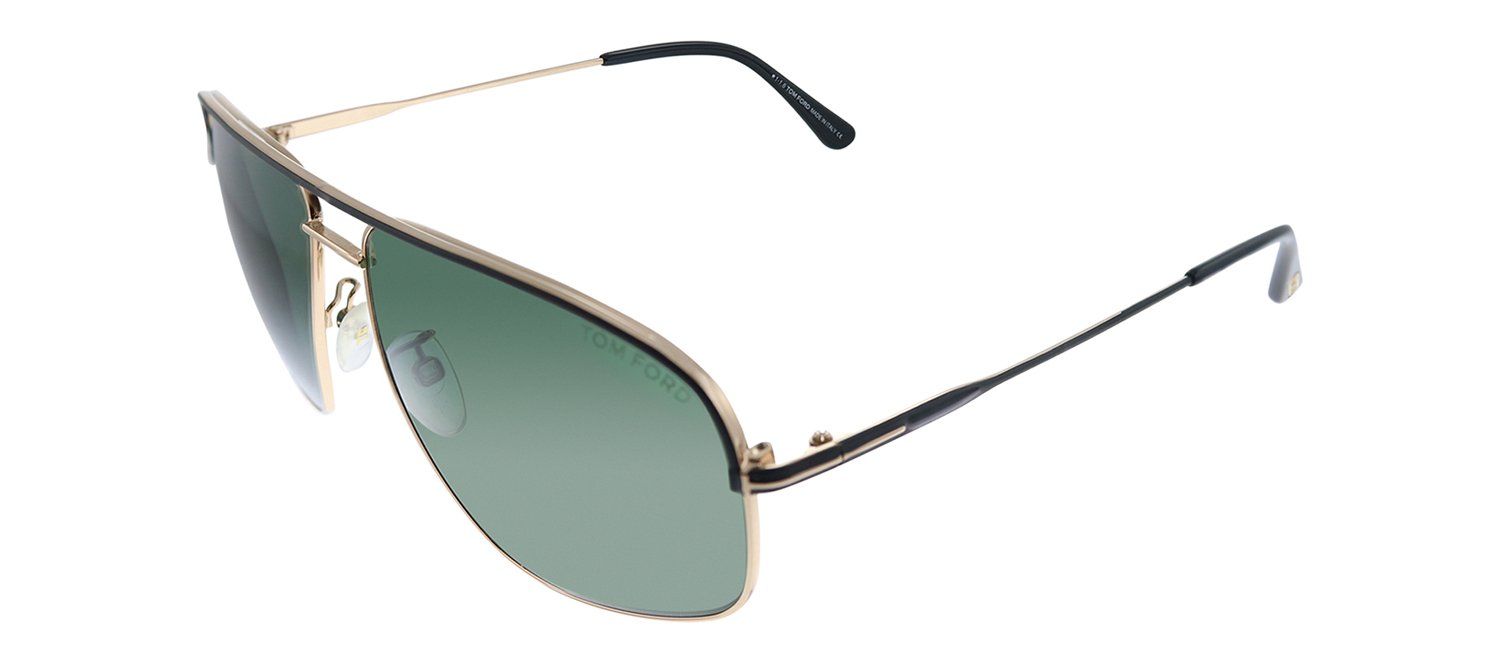 Tom Ford FT 467/F 02N Geometric Metal Black Sunglasses with Green Lens sold by Gaffos product image thumbnail 2