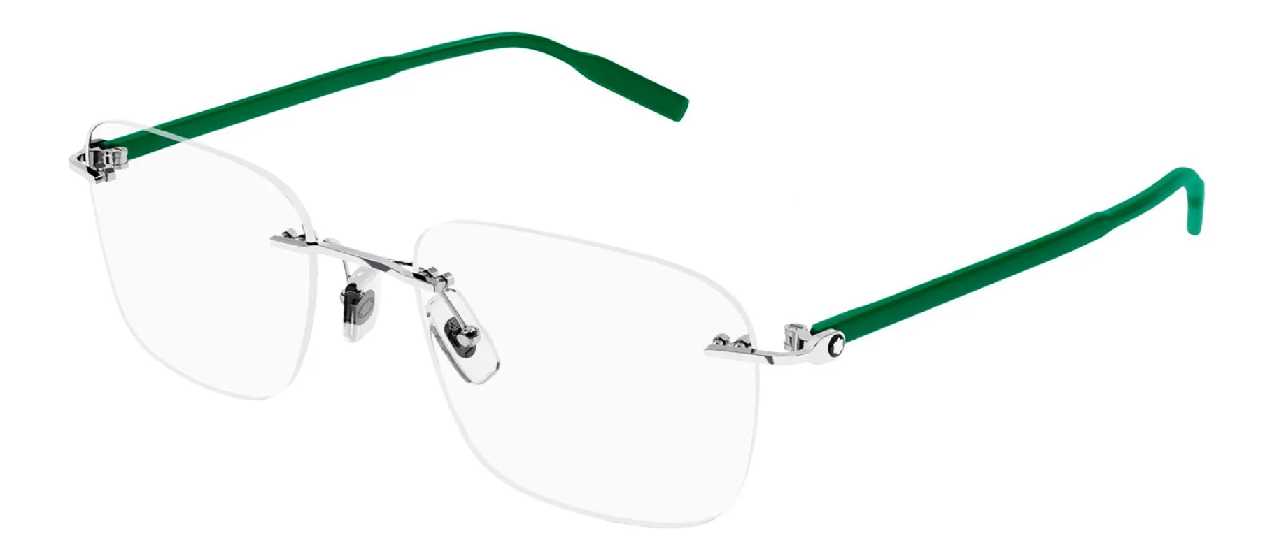 Montblanc MB 0222O 008 Rimless Metal Gold Eyeglasses with Logo Stamped Demo Lenses sold by Gaffos