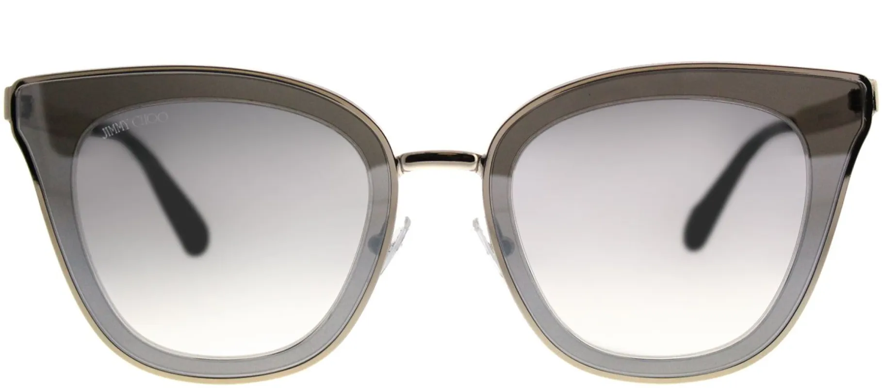 Jimmy Choo JC Lory 3YG Cat-Eye Metal Silver Sunglasses with Silver Mirror Gradient Lens sold by Gaffos