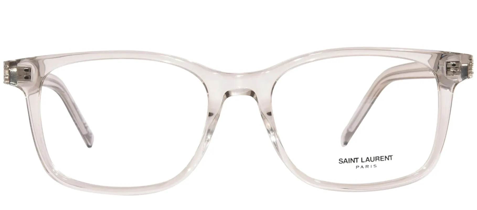 Saint Laurent MONOGRAM SL M120O 004 Rectangle Plastic Beige Eyeglasses with Logo Stamped Demo Lenses sold by Gaffos