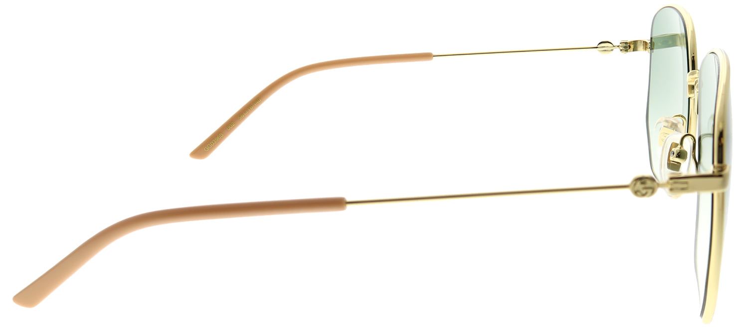 Gucci GG 0396S 002 Square Metal Gold Sunglasses with Green Gradient Lens sold by Gaffos product image thumbnail 3