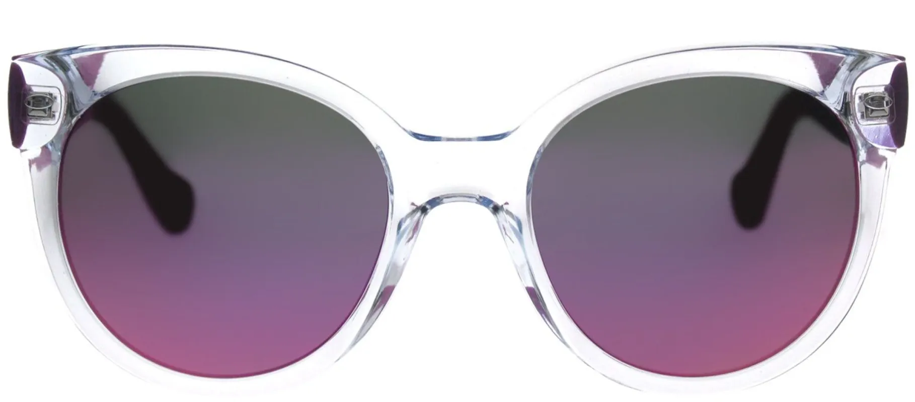 Havaianas HA Noronha/M Round Plastic Clear Sunglasses with Pink Mirror Lens sold by Gaffos