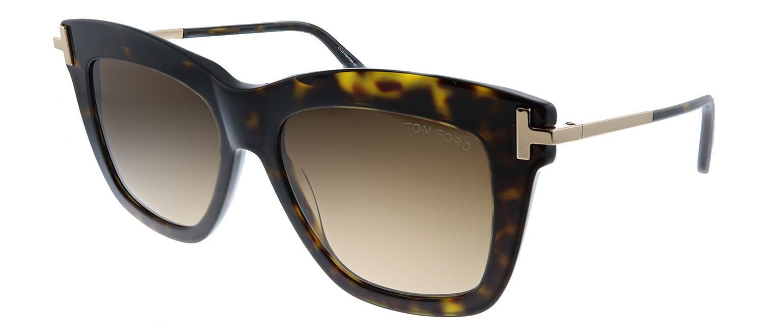 Tom Ford Dasha TF 822 52F Square Plastic Havana Sunglasses with Brown Gradient Lens sold by Gaffos product image thumbnail 2