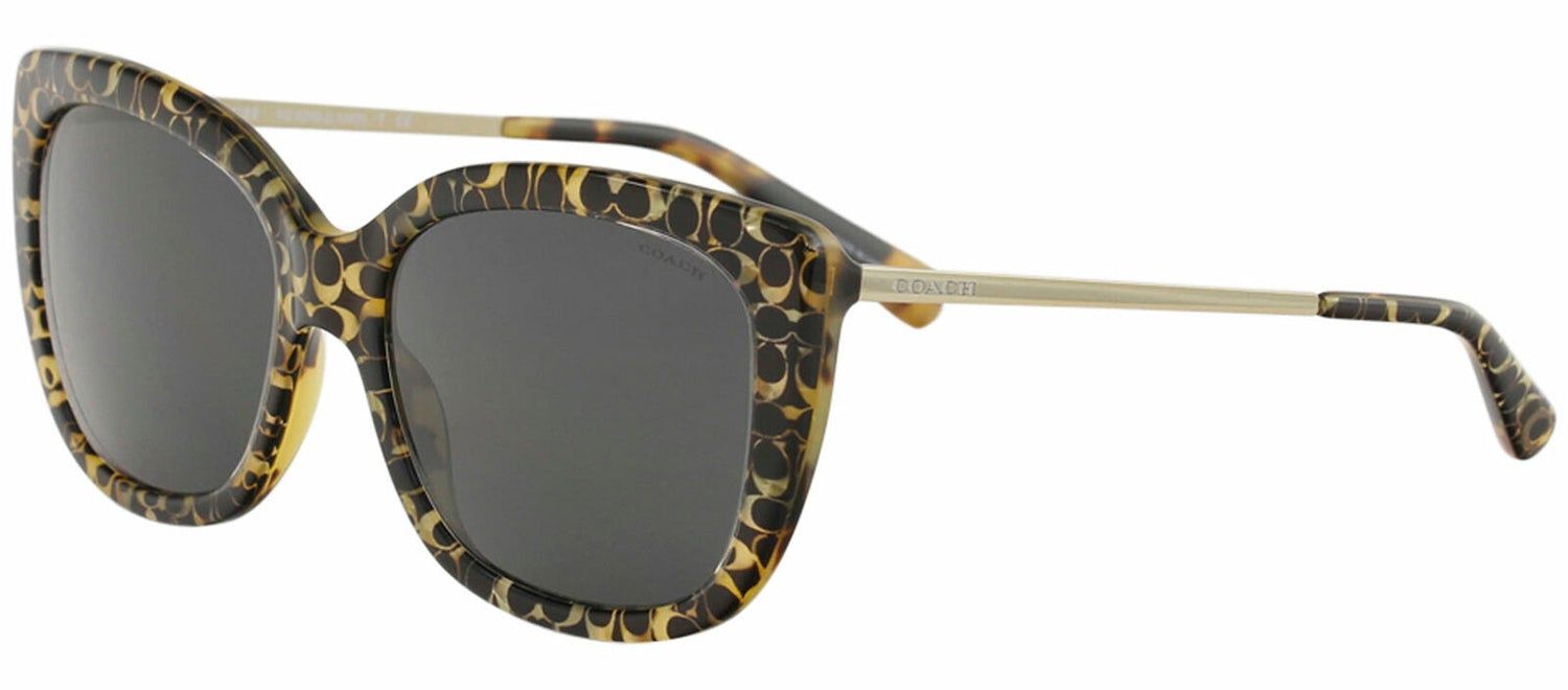 Coach HC 8246F 551987 Square Plastic Havana Sunglasses with Grey Lens sold by Gaffos product image thumbnail 2