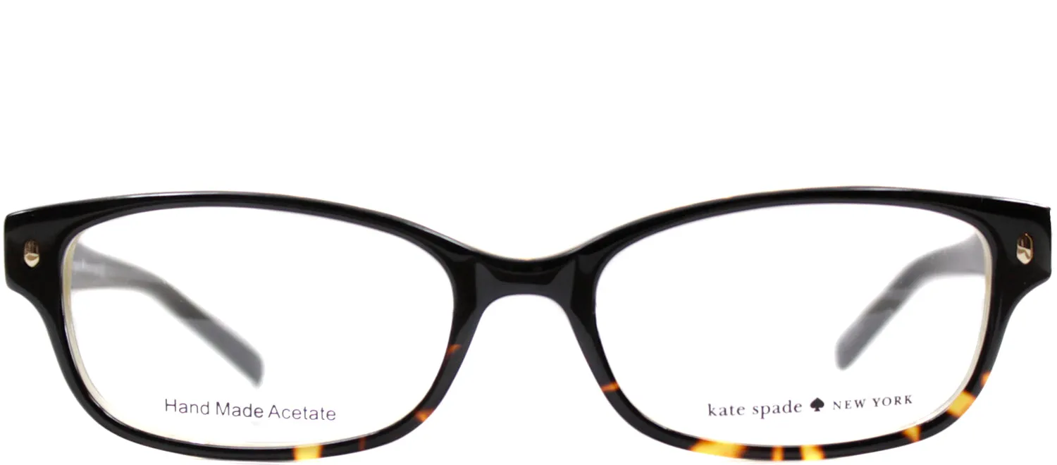 Kate Spade KS Lucyann JYY Rectangle Plastic Black Eyeglasses with Demo Lens sold by Gaffos