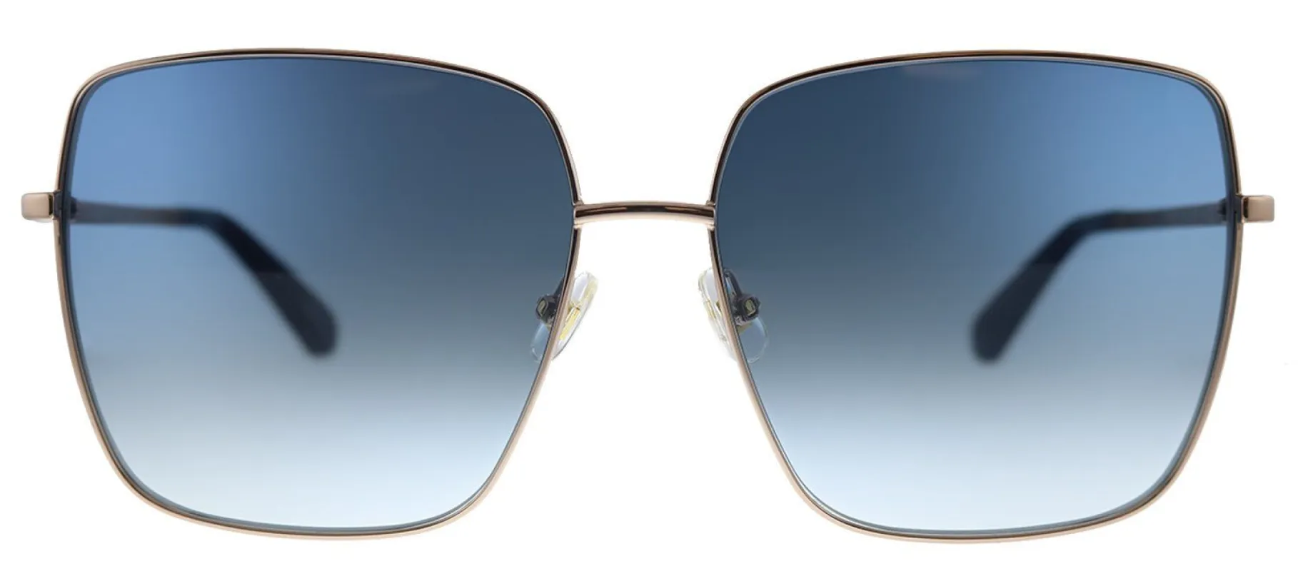 Kate Spade KS Fenton/G/S PJP Square Metal Gold Sunglasses with Blue Gradient Lens made by Gaffos