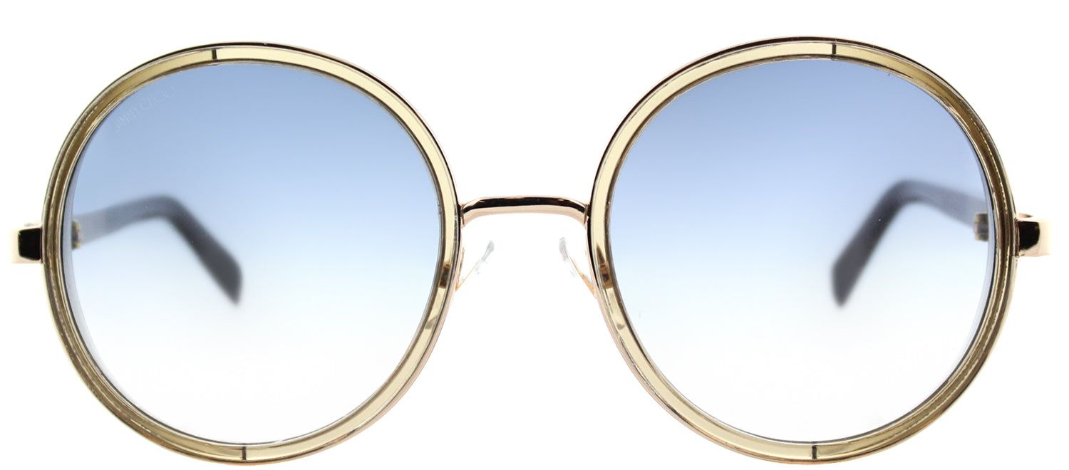 Jimmy Choo JC Andie S9R Round Metal Gold Sunglasses with Blue Gradient Lens sold by Gaffos