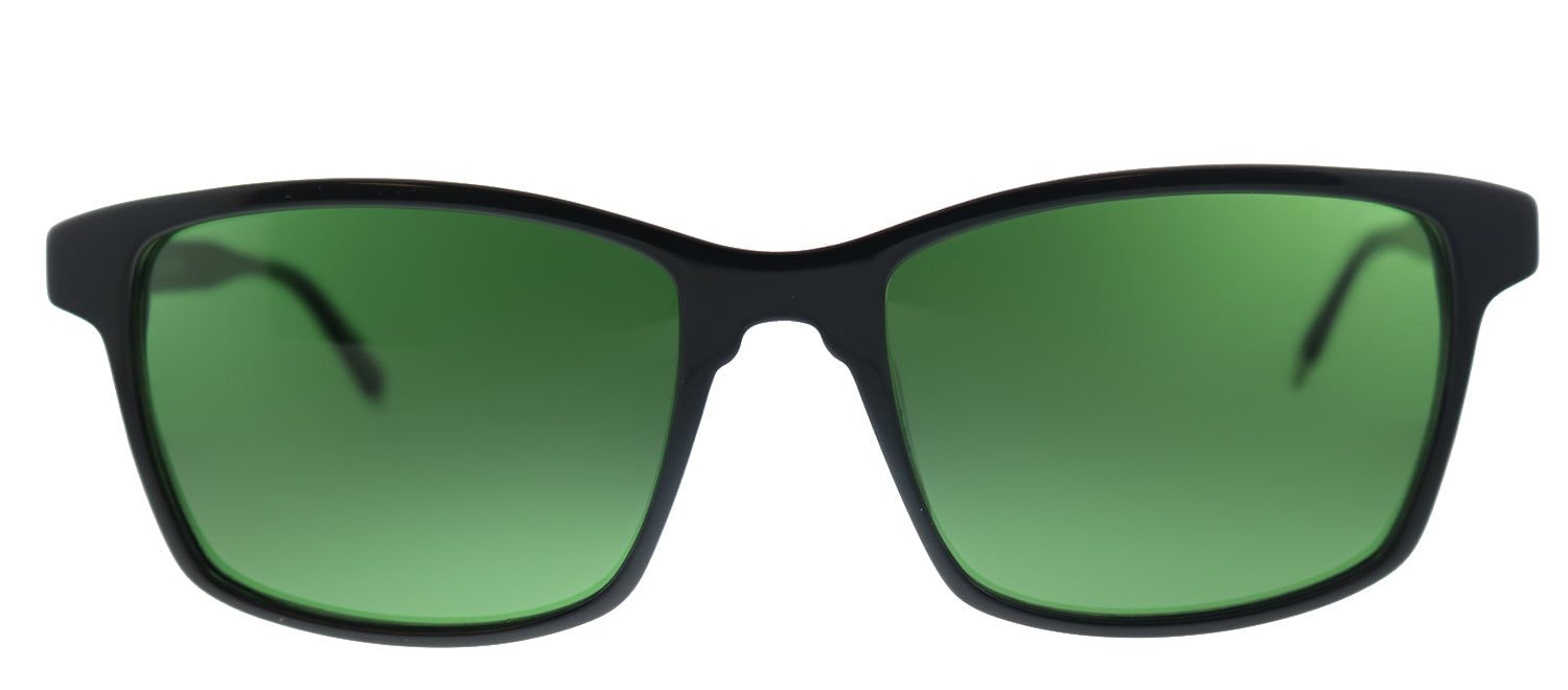 Original Penguin PE Jack SUN BK Rectangle Plastic Black Sunglasses with Green Polarized Lens sold by Gaffos