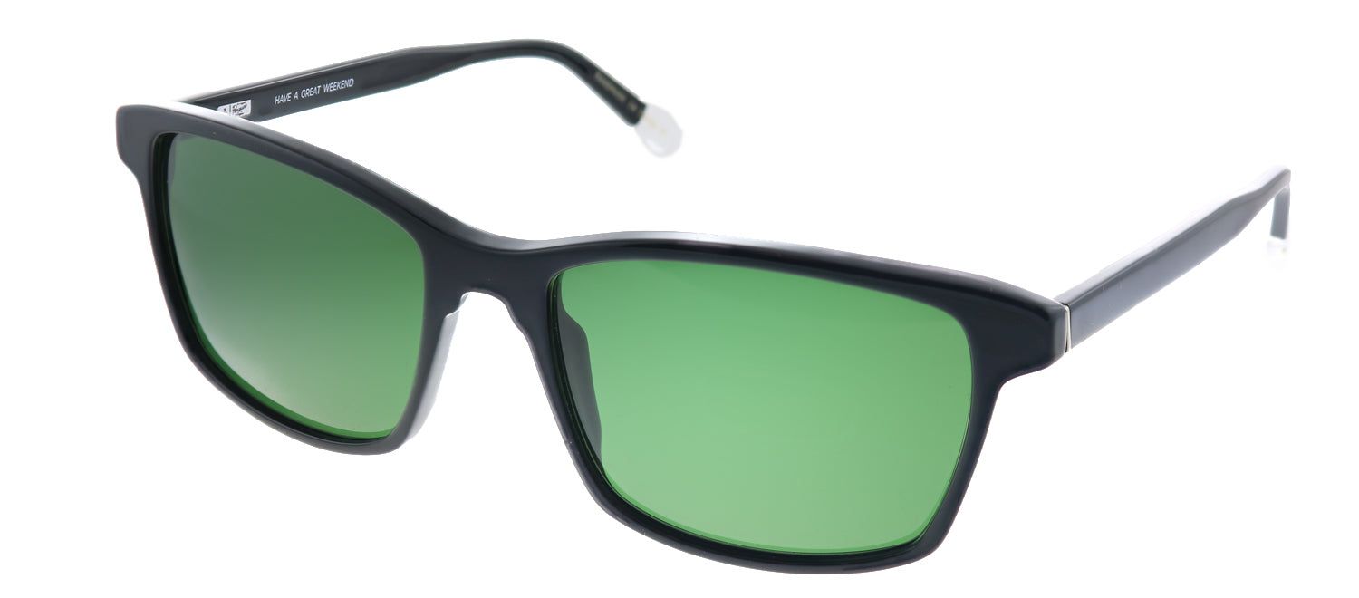 Original Penguin PE Jack SUN BK Rectangle Plastic Black Sunglasses with Green Polarized Lens sold by Gaffos product image thumbnail 2
