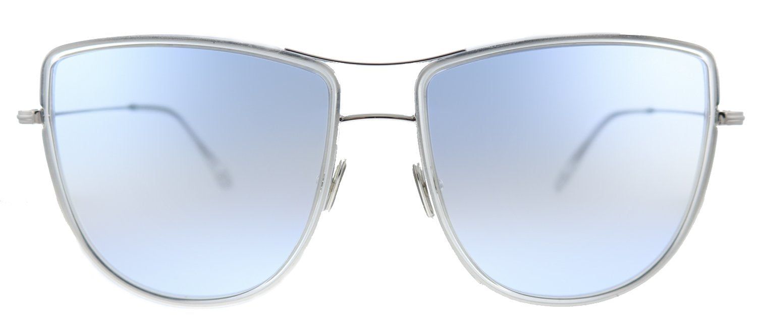 Tom Ford Tina TF 759 16W Square Metal Shiny Palladium Sunglasses with Blue Gradient Lens sold by Gaffos