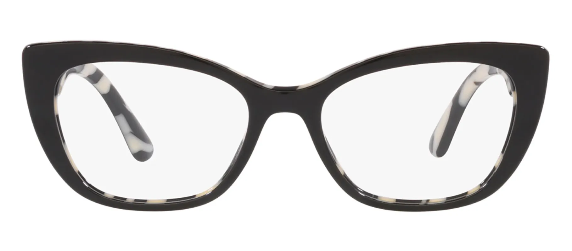 Dolce & Gabbana DG 3360 3372 Cat-Eye Plastic Black Eyeglasses with Logo Stamped Demo Lenses made by Dolce & Gabanna