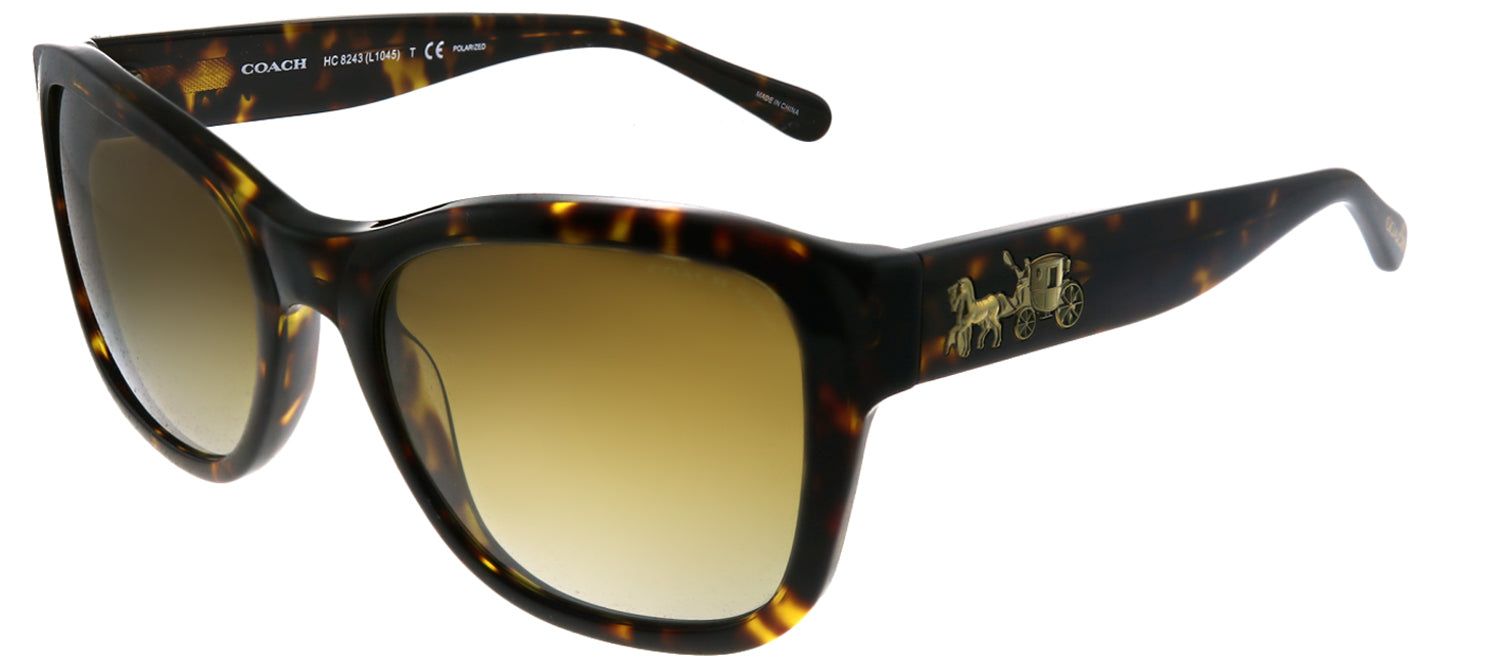 Coach HC 8243 5417T5 Square Plastic Tortoise/ Havana Sunglasses with Brown Gradient Polarized Lens sold by Gaffos product image thumbnail 2