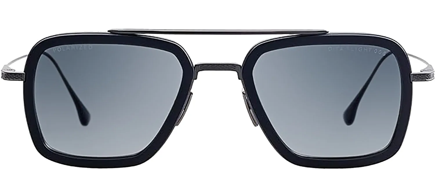 Dita DT 7806 N-BLK-BLK Aviator Metal Black Sunglasses with Grey Polarized Lens sold by Gaffos