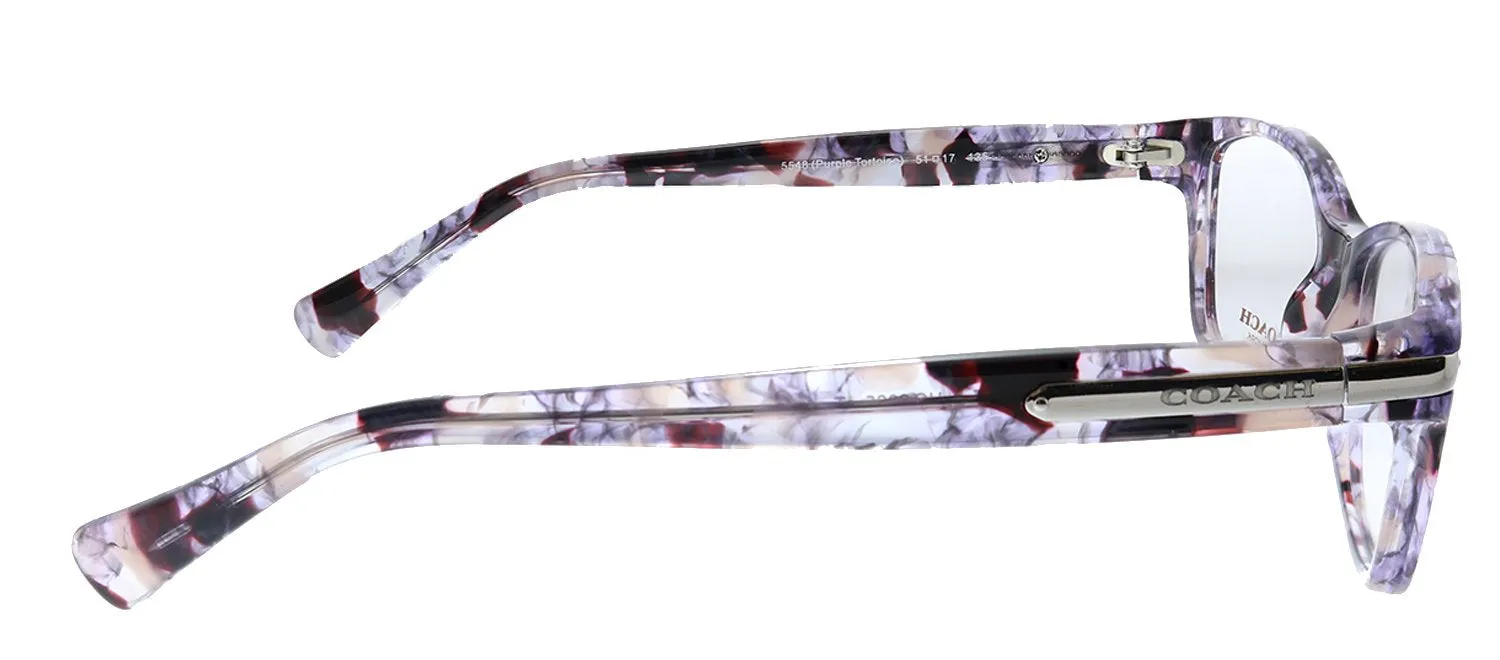 Coach HC 6065 5548 Rectangle Plastic Purple Tortoise Eyeglasses with Demo Lens sold by Gaffos product image thumbnail 3