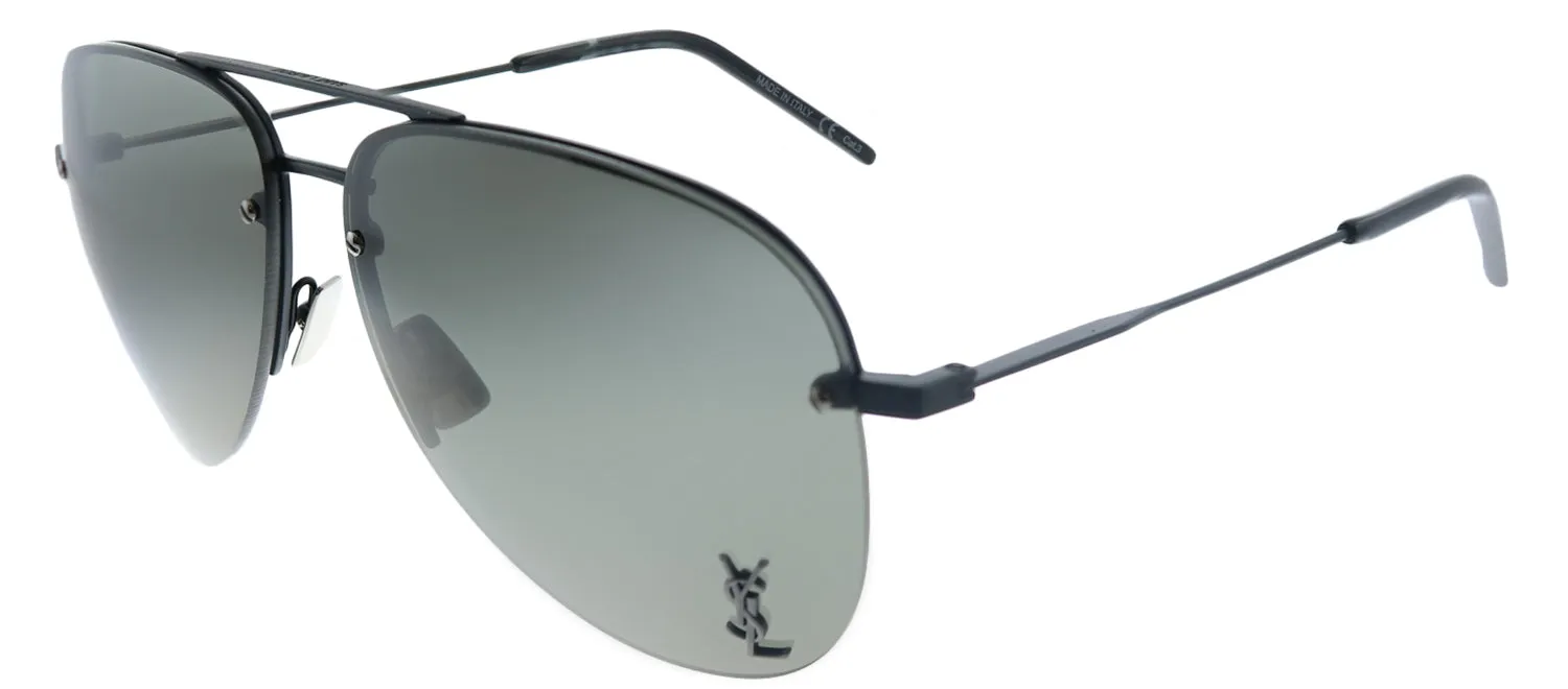 Saint Laurent Classic SL 11 M 001 Aviator Metal Black Sunglasses with Grey Lens sold by Gaffos product image thumbnail 2