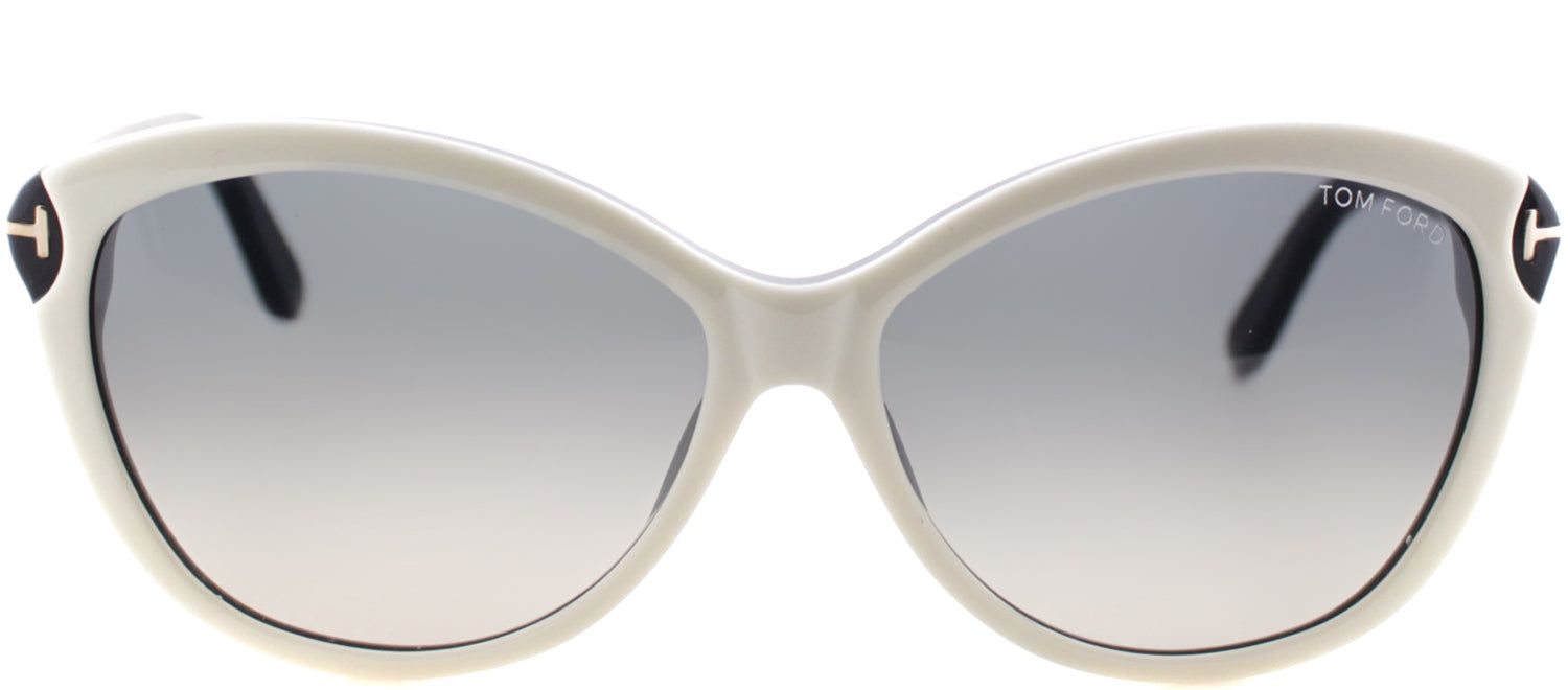 Tom Ford TF 325 25B Cat-Eye Plastic Ivory/ White Sunglasses with Grey Gradient Lens sold by Gaffos