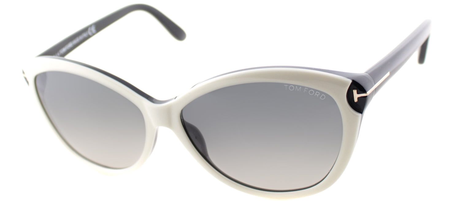 Tom Ford TF 325 25B Cat-Eye Plastic Ivory/ White Sunglasses with Grey Gradient Lens sold by Gaffos product image thumbnail 2