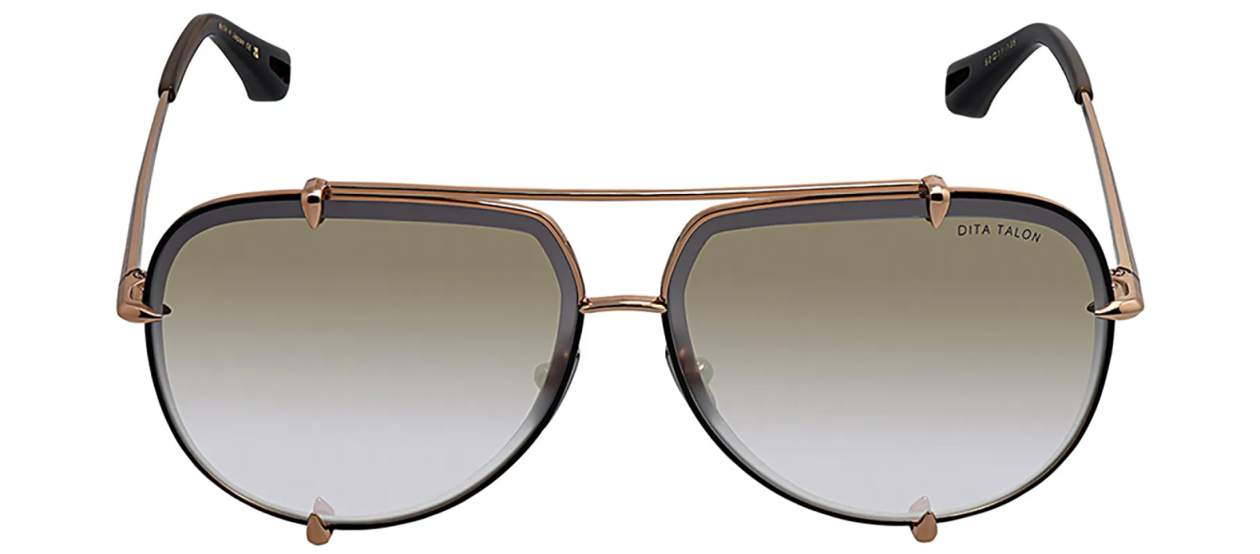 Dita Talon DT 23007-F-RGD Aviator Metal Gold Sunglasses with Milky Gold Flash AR Lens sold by Gaffos