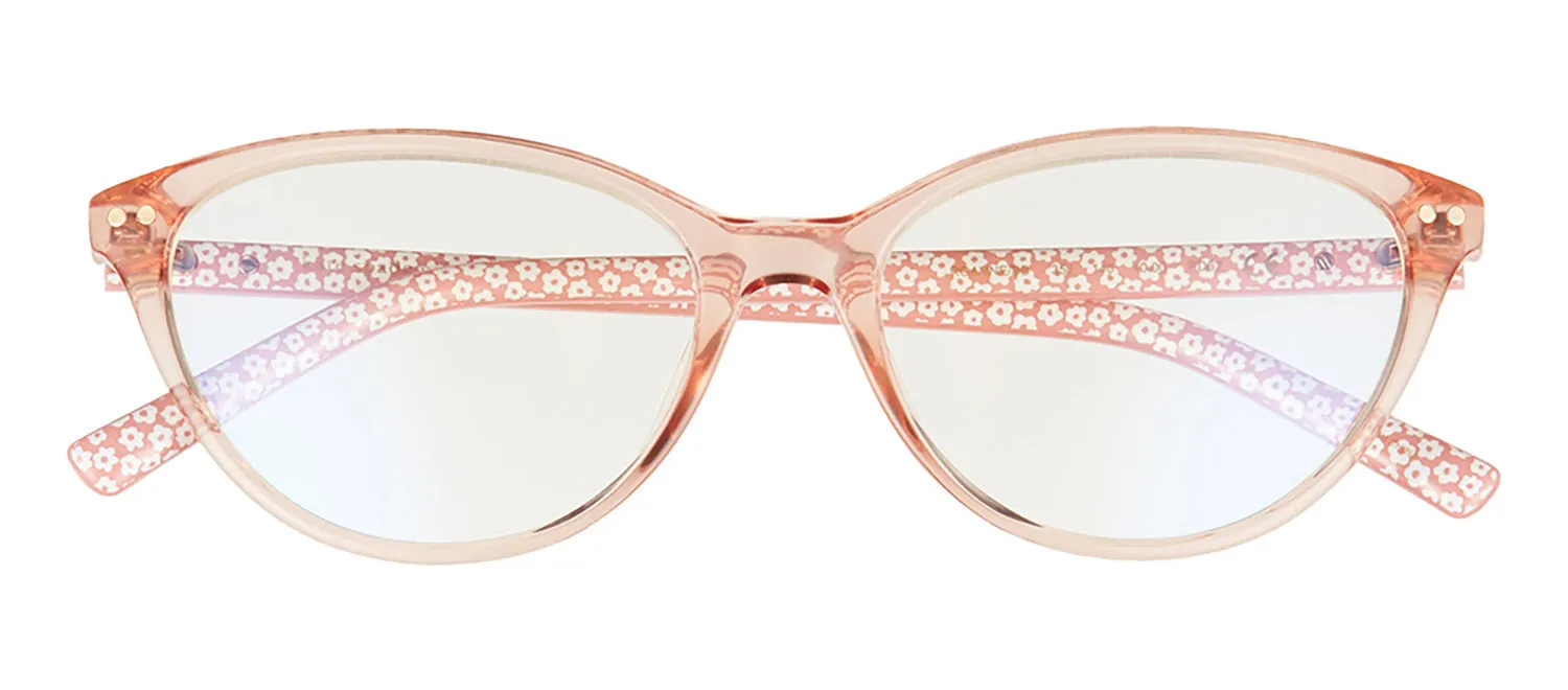 Kate Spade KS Roanne 35J Cat-Eye Plastic Pink Readers with Clear Blue Block Lens sold by Gaffos