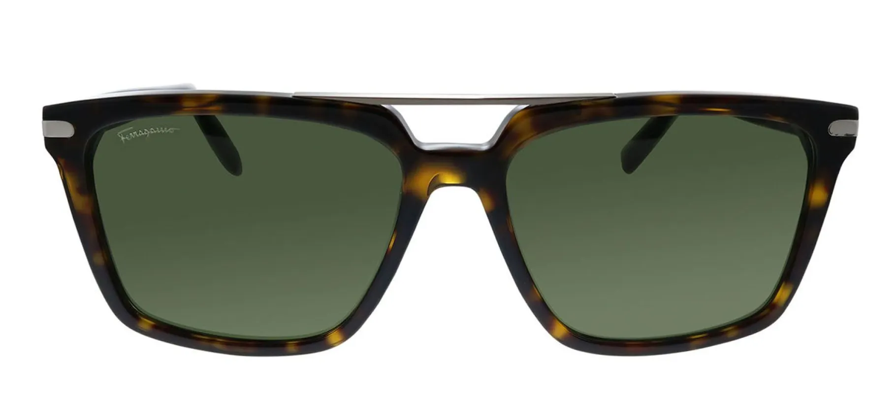 Salvatore Ferragamo SF 1037S 240 Rectangle Plastic Havana Sunglasses with Brown Lens made by Gaffos
