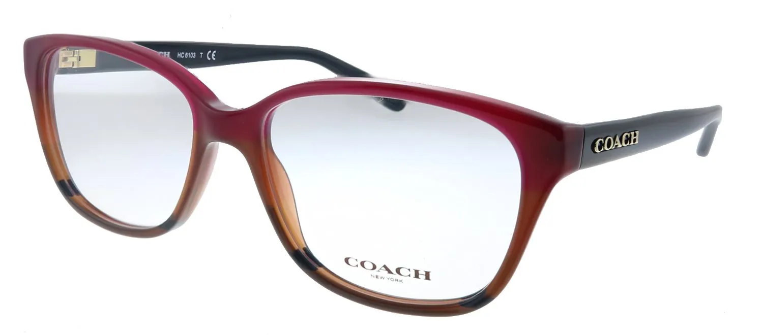 Coach HC 6103 5445 Square Plastic Burgundy Eyeglasses with Demo Lens sold by Gaffos product image thumbnail 2