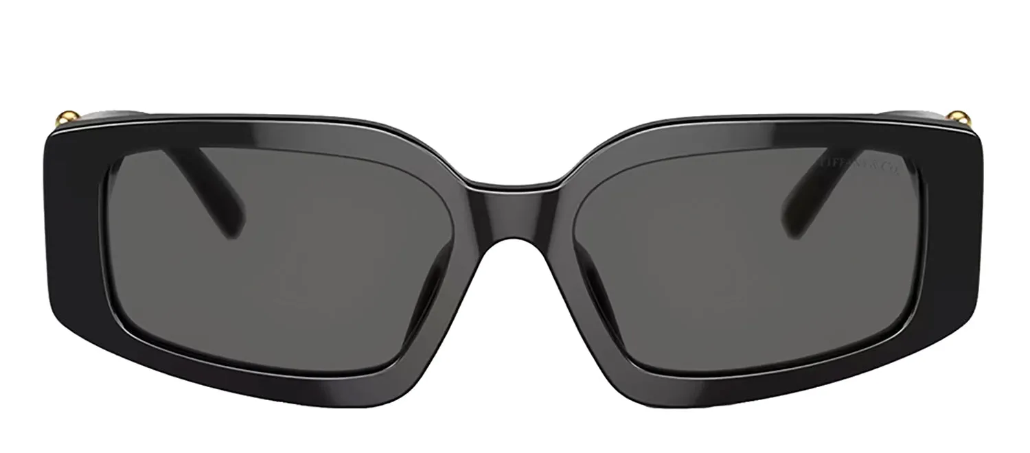 Tiffany & Co. TF 4208U 8001S4 Rectangle Plastic Black Sunglasses with Grey Lens sold by Gaffos