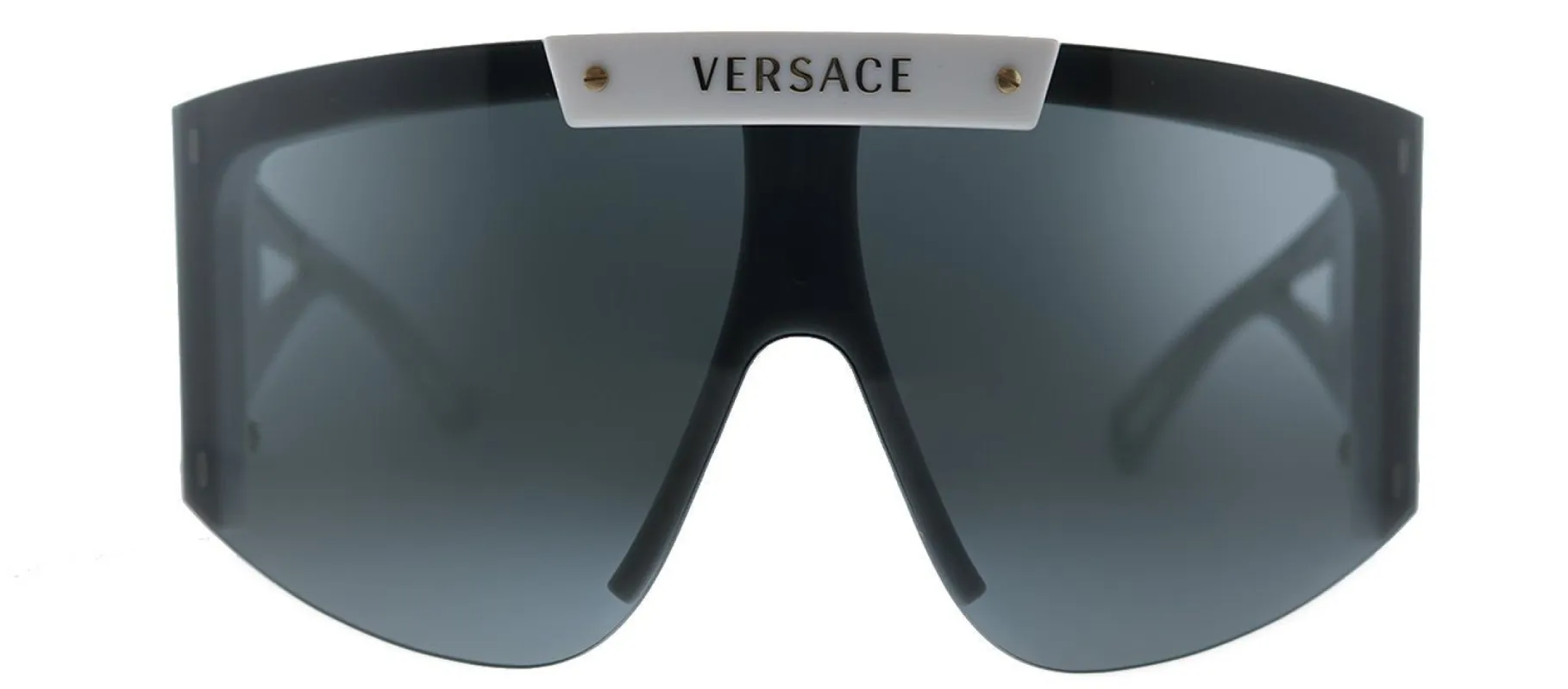 Versace VE 4393 401/87 Shield Plastic White Sunglasses with Grey Lens sold by Gaffos
