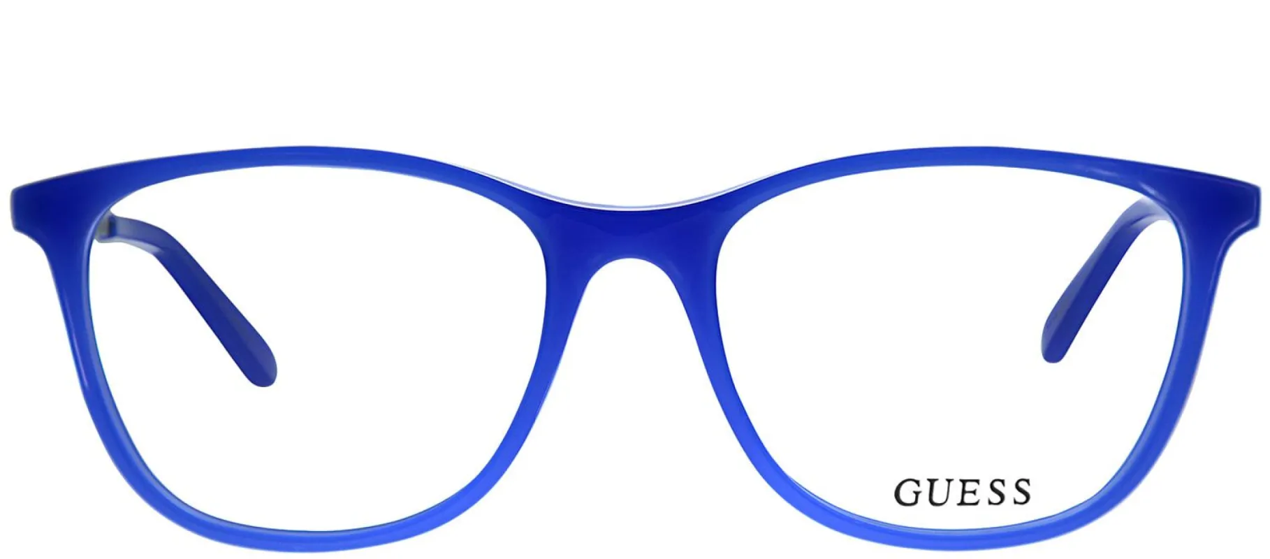 Guess GU 2566 084 Square Plastic Blue Eyeglasses with Demo Lens made by Gaffos