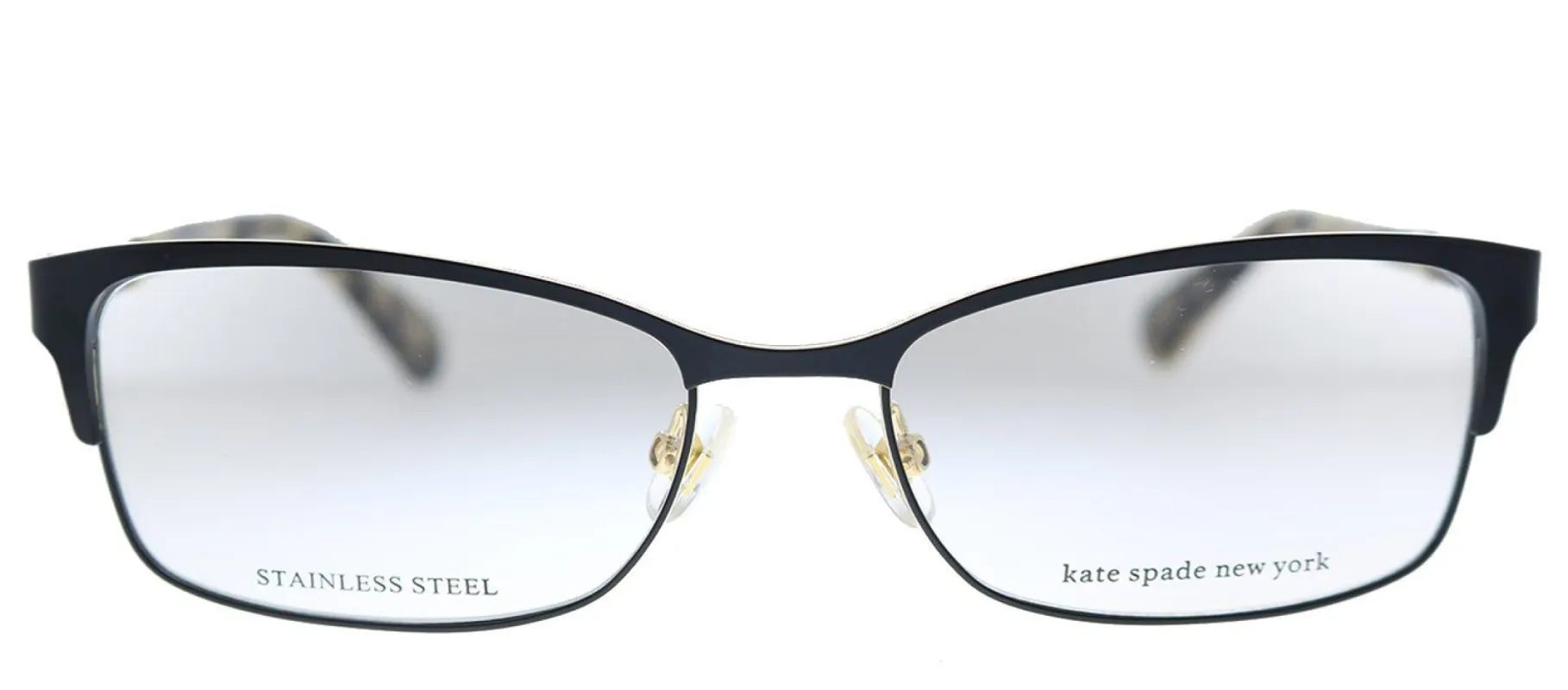 Kate Spade KS Laurianne WR7 Rectangle Metal Black Havana Eyeglasses with Demo Lens sold by Gaffos