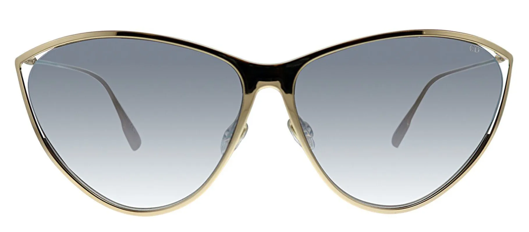 Dior CD NewMotard 000 IC Cat-Eye Metal Gold Sunglasses with Grey Mirror Lens sold by Gaffos