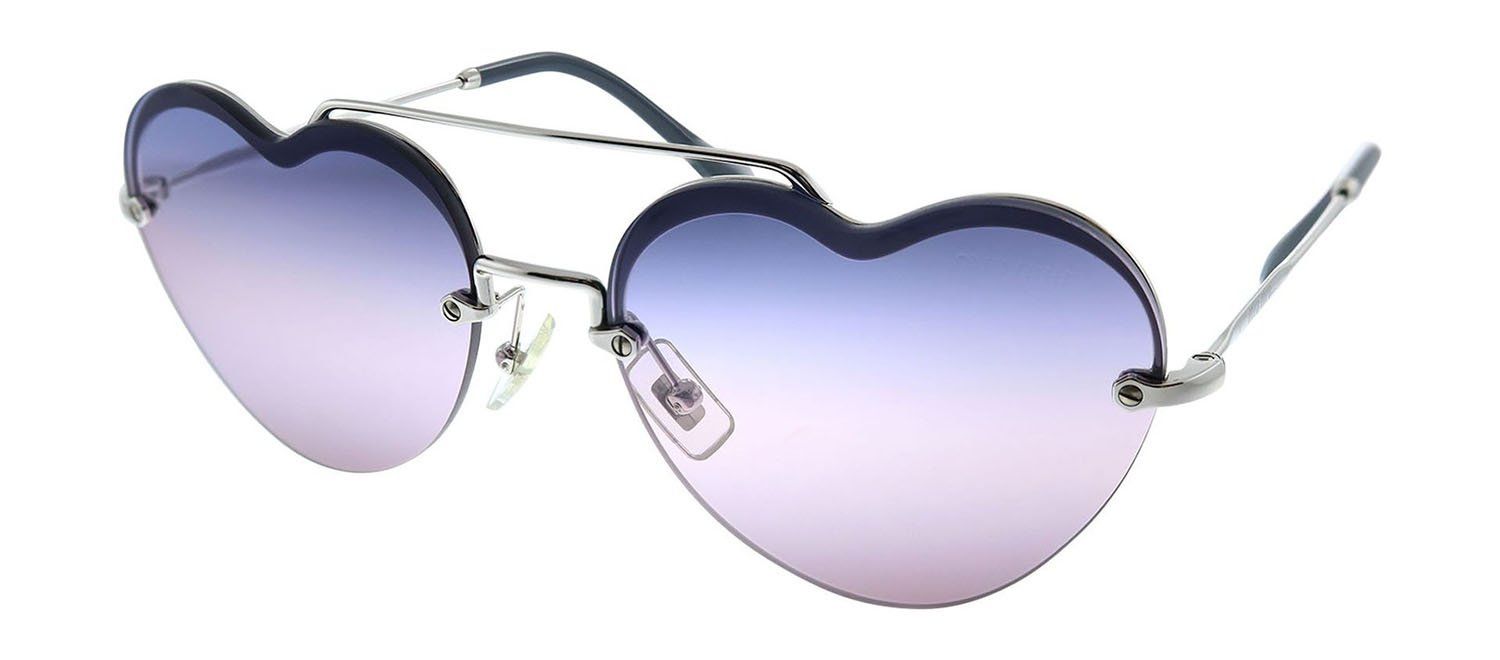 Miu Miu MU 62US 1BC157 Round Metal Silver Sunglasses with Purple Gradient Lens sold by Gaffos product image thumbnail 2