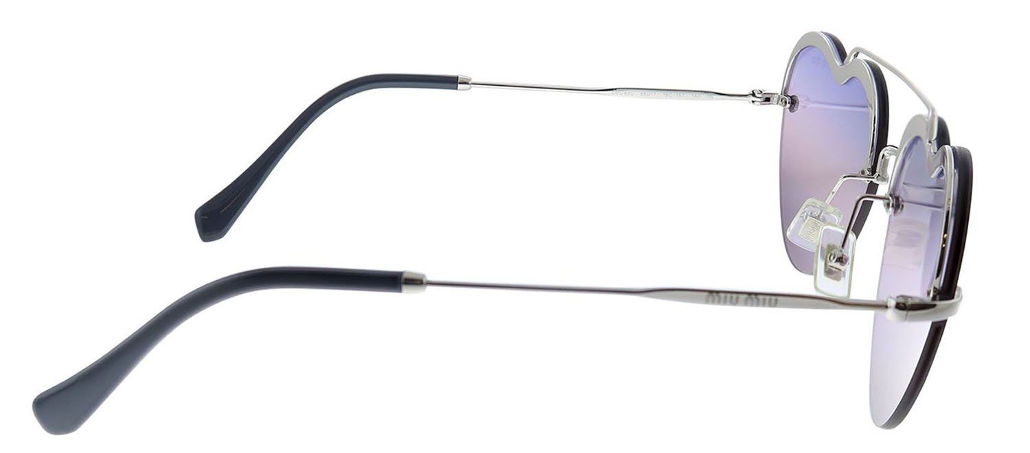 Miu Miu MU 62US 1BC157 Round Metal Silver Sunglasses with Purple Gradient Lens sold by Gaffos product image thumbnail 3
